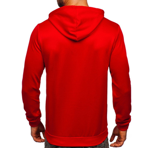 High Quality Men Regular Fit Zipper-Up Hoodies 100% Cotton Solid Lightweight Comfortable Hip Hop <b>Style</b> Adjustable Rate - Product Image 2