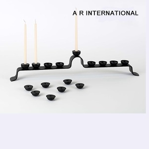 Ménorah Hanouka en métal, design unique, fait main, durable, étanche, écologique, 9 branches, pour intérieur, prix d'usine - Product Image 5
