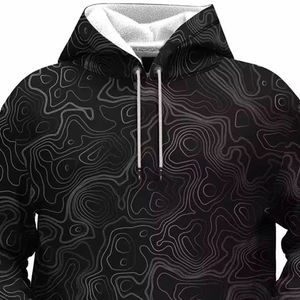 Sweats à capuche décontractés pour hommes, effet 3D sublimé, style streetwear, confort quotidien, vêtements de mode pour hommes, sweats à capuche 3D sublimés. - Product Image 5