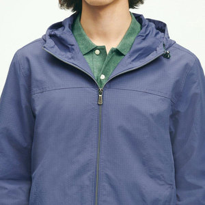 Men's Winter Lightweight Hooded Zip Jacket Windbreaker Custom Logo & Color Quick Dry <b>Windproof</b> Casual Outdoor Full Zip - Product Image 2