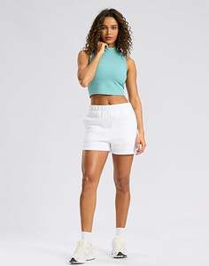 Pantalones Cortos de Mujer con Logotipo Personalizado, de Algodón Grueso y Suave, con Bolsillos, Estilo Cargo, para Descansar - Product Image 2