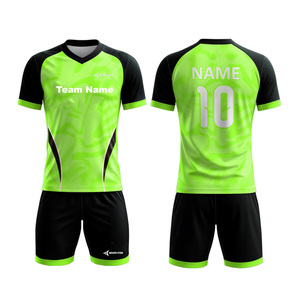 Custom Adult Men's Soccer Jersey Set Short Sleeve V-Neck Sublimated Geometric Print Team Name Moisture Wicking Quick Dry 100% - Product Image 6