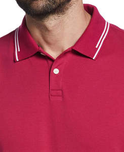 Polo homme 100% coton, coupe slim, couleur marine unie, respirant et confortable, idéal pour l'été. - Product Image 5