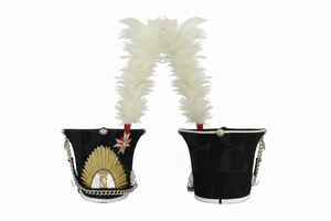 Ceremonial Feather Plumed Band <b>Hat</b> Custom Parade Uniform <b>Cap</b> Decorative Performance Headwear for Events Formal Custom Logo <b>Hats</b> - Product Image 2