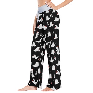 Vente en gros de pantalons de pyjama personnalisés de qualité supérieure OEM pantalons de pyjama pour femmes vêtements de salon décontractés pantalons de nuit - Product Image 3