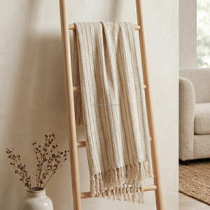 Bulk Wholesale <b>Throw</b> Blankets Woven Striped Cotton <b>Couch</b> <b>Throw</b> Custom Home Decor Textile Supplier B2B Export - Product Image 2
