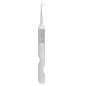 Top Trendy Product Eyelash Grafted Tweezers Set In Silver Color Angled Curved For Volume Tweezers For Lashes Extension - Product Image 1