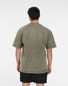 Huilin Custom Vintage Lavé Épais Coton T-Shirt Unisexe Coupe Surdimensionnée Uni Blanc Manches Courtes Jersey Fabricant OEM - Product Image 2