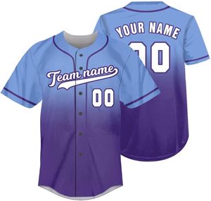 Maillots de baseball personnalisés pour hommes, haute qualité, coutures soignées, respirants, séchage rapide, uniformes de baseball à boutons - Product Image 1