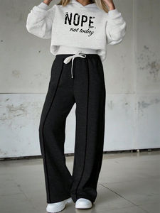 Ensemble de survêtement brodé personnalisé pour hommes et femmes, sweat à capuche et pantalon, tenue de sport deux pièces, vente en gros, tenue d'entraînement athlétique - Product Image 2