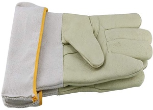 Guantes de soldadura de cuero de 16 pulgadas, resistentes al calor, para cocinar a la parrilla, soldadura eléctrica dividida en cuero - Product Image 3