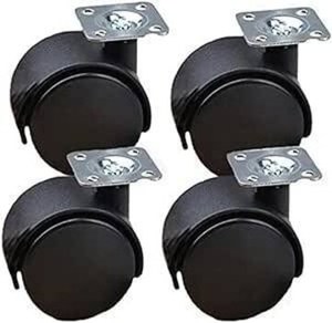 Plaque de roulettes jumelées noires 50 mm - Product Image 1