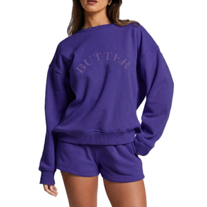 Sudadera con Cuello Redondo Transpirable con Impresión de Logotipo Personalizado en Color, Logotipo 3D, Estilo Largo, Corte Regular, para Otoño, Gimnasio, Entrenamiento, Mujer - Product Image 2