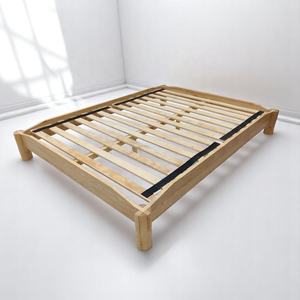 Marco de cama con plataforma de madera de caucho macizo, diseño bajo para juegos de dormitorio minimalistas, muebles, MOQ bajo, tamaño Queen, MOQ bajo - Product Image 3