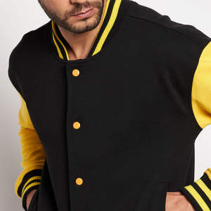 Veste universitaire unisexe en laine avec manches en cuir, broderie personnalisée, fournisseur de vestes bomber pour équipes universitaires - Product Image 2