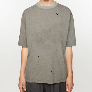 Camisetas Lisas Desgastadas de Moda, 100% Algodón, Ligeras, Estilo Urbano, con Impresión de Logotipo Personalizado - Product Image 1