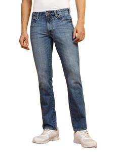 กางเกงผ้ายีนส์ระบายอากาศระบายกันการออกแบบล่าสุดของผู้ชายเสื้อนอกผ้าฝ้ายถักมีโลโก้สีซักสีเข้ม - Product Image 4