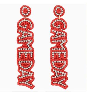 Haute qualité artisanat coeur forme broderie jeu jour perlé Football boucle d'oreille belle mignon fantaisie dernière par Hiba Enterprises - Product Image 4