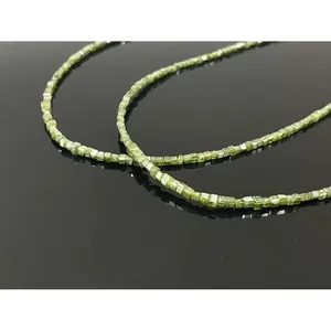 Natural Green Diamond <b>Cube</b> Beads 1.5-2.5mm Micro Faceted Gemstone Strand Sparkling AAA+ Grade 14 Inch Fine Jewelry Making - Product Image 3