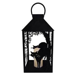 Decoraciones de Halloween al por Mayor 2026, Portavelas de Metal Negro con Diseño Gótico - Product Image 2