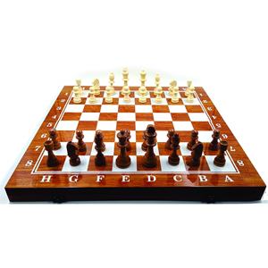 Juego de Ajedrez Clásico Staunton Hecho a Mano, Tablero de Ajedrez Plegable de Viaje con Ranuras de Almacenamiento, Acabado en Nogal/Arce, Juego de Mesa para Interiores - Product Image 1