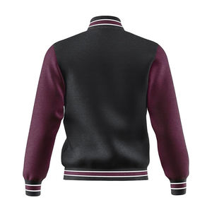 เสื้อแจ็คเก็ตวาร์ซิตี้แบบมีกระดุม ปักลายเชนิลล์ตัวอักษรตามสั่ง OEM สำหรับฤดูหนาว สไตล์สตรีทแวร์ ผ้าขนสัตว์หลากสี แขนยาว แต่งแพทช์ - Product Image 3