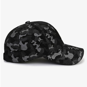 Casquette de baseball 6 panneaux noire Econex Sports avec broderie 3D blanche 23, ajustable, unisexe, en sergé, décontractée, respirante et imperméable - Product Image 5