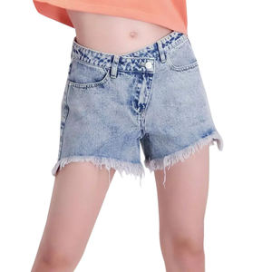 Nuevos Pantalones Cortos Deportivos Personalizados para Mujer con Detalle de Botones, Transpirables y de Secado Rápido, Mezcla de Algodón para Gimnasio y Fitness - Product Image 1