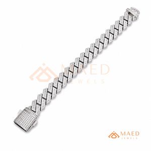 Pulsera de eslabones en V plateada con moissanita, cadena fina, joyería de moda para uso diario, estilo regalo, para compradores de Miami y Chicago - Product Image 6