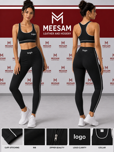 Ensemble de yoga 2 pièces en Spandex et Nylon respirant, ensemble de yoga 3 pièces en Spandex et Nylon, ensemble de yoga écologique en Spandex taille mi-haute - Product Image 6