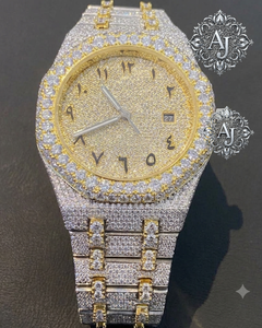 Montre automatique mécanique AFAR Jewels Luxury Coin Iced Moissanite en acier inoxydable pour homme, style hip-hop, bracelet 20 mm, cadran en verre - Product Image 1