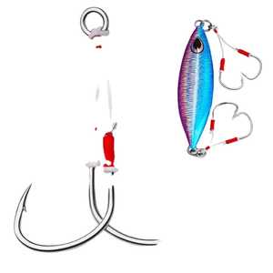 Hameçons circulaires en acier haute résistance à haute teneur en carbone avec ardillon triple pour la pêche en rivière à l'appât vivant - Product Image 4