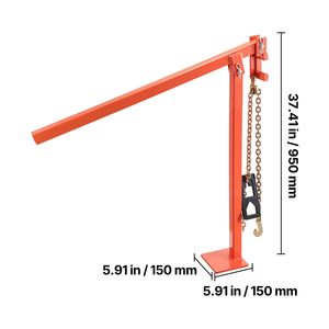 Estrattore per Pali a T da 36 Pollici per Recinzioni, Strumento per Rimozione Pali con Catena di Sollevamento da 47 Pollici, Verricello Salva-Lavoro - Product Image 3