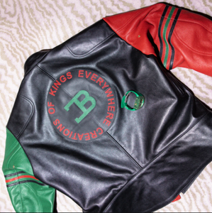 Chaqueta de Cuero 'Creation of Kings Everywhere' de French Montana X Vanson Leathers, Chaqueta de Cuero Marroquí Ecológica, Resistente al Viento y con Calefacción - Product Image 2