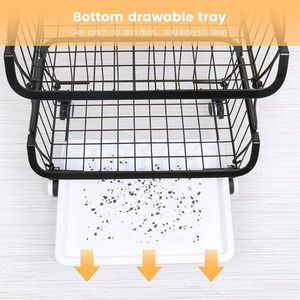 5-Layer Stackable Metal Wire Basket Kitchen Organizer Vertical Cart Floor-Standing Fruit Rack Space-Efficient Storage Solution - Product Image 4