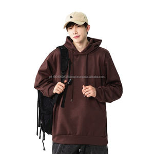 Haute qualité 300g Polyester coton Spandex mélange logo personnalisé impression broderie logo unisexe femmes hommes plaine pull à capuche - Product Image 2