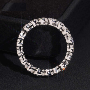 Bracelet tennis de luxe en moissanite, pierre ronde, style diamant élégant, étincelant, en argent, cadeau de fête tendance - Product Image 5