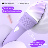 Eiscreme-Vibrator Großhandel Niedliches Design Leistungsstarker Klitoris-Stimulator Lebensmittelförmige Neuheit Sexspielzeuge