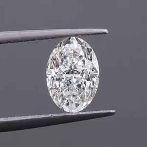 Diamantes sueltos con corte ovalado brillante, cultivados en laboratorio, con corte excelente, CVD HPHT, certificados por IGI, para la fabricación de joyas. - Product Image 1
