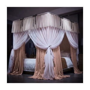 Lit king-size romantique de luxe avec rideaux Translucidus Biparting meubles de plage d'extérieur résistants aux intempéries pour mariage utilisation à l'hôpital - Product Image 5