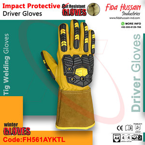 Guantes de conductor sin forro de alta calidad para uso diario Protección contra impactos para invierno Venta al por mayor Guantes de cuero de soldadura Pakistán 2024 - Product Image 5