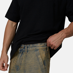 Pantalones Vaqueros Anchos de Mezclilla para Hombre, Lavados a Medida, Ecológicos, Vintage, Sólidos, Transpirables, Ligeros, para Verano, Otoño e Invierno, OEM - Product Image 4