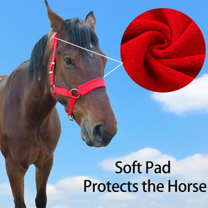 Harnais de cheval tissé rouge avec sangles réglables et boucles métalliques pour l'équitation - Product Image 4