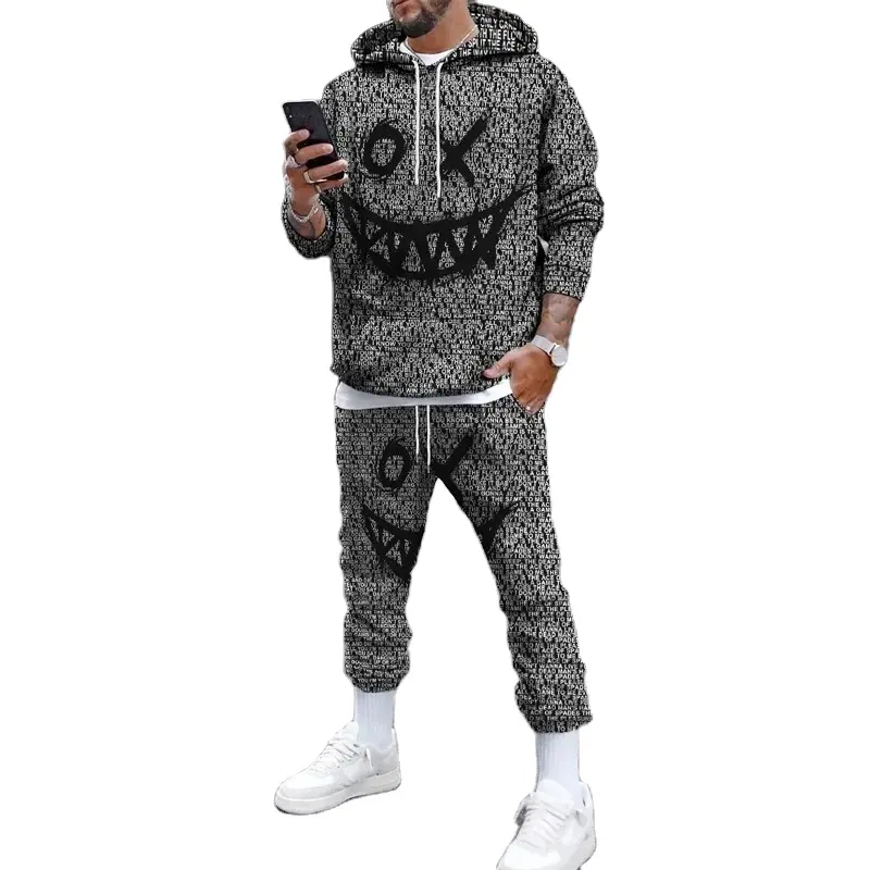 2023 Nieuwe Hoodie Set, Jogging Casual Sportbroek Tweedelige Set, Herfst En Winter Hiphop Katoenen Herenkleding