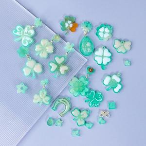 Clover Earrings Leaves Earring Pendant Eardrops Flower Pendant Mold <b>Resin</b> Silicone Mold - Product Image 2