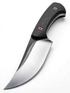 Outil de découpe utilitaire artisanal en acier bicolore à pointe de traînée, avec manche en fibre de carbone noire, pour le travail des matériaux - Product Image 3