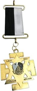 Collar Masónico del Arco Real para Ex Alto Sacerdote, Chapado en Oro, con Joya en Forma de Piedra Triangular para Francmasonería - Product Image 5