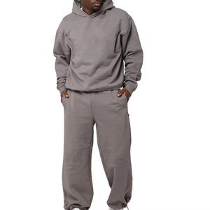 Custom 400 GSM French Terry Hoodie and <b>Sweatpants</b> <b>Set</b> Oversized Streetwear Tracksuit Puff Print OEM Factory Unisex <b>Set</b> - Product Image 6