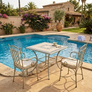 Wholesale Custom Hand Forged Wrought Iron European <b>Garden</b> <b>Table</b> Weather Resistant Outdoor Patio Furniture Dining <b>Table</b> KHP - Product Image 4