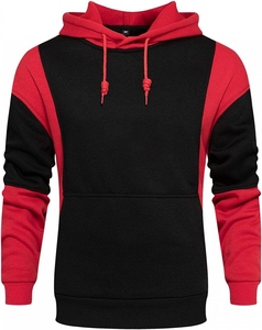 Sudadera con Capucha para Hombre, Diseño Color Block, Manga Larga, Estilo Casual Otoñal, Contraste Blanco y Negro - Product Image 5